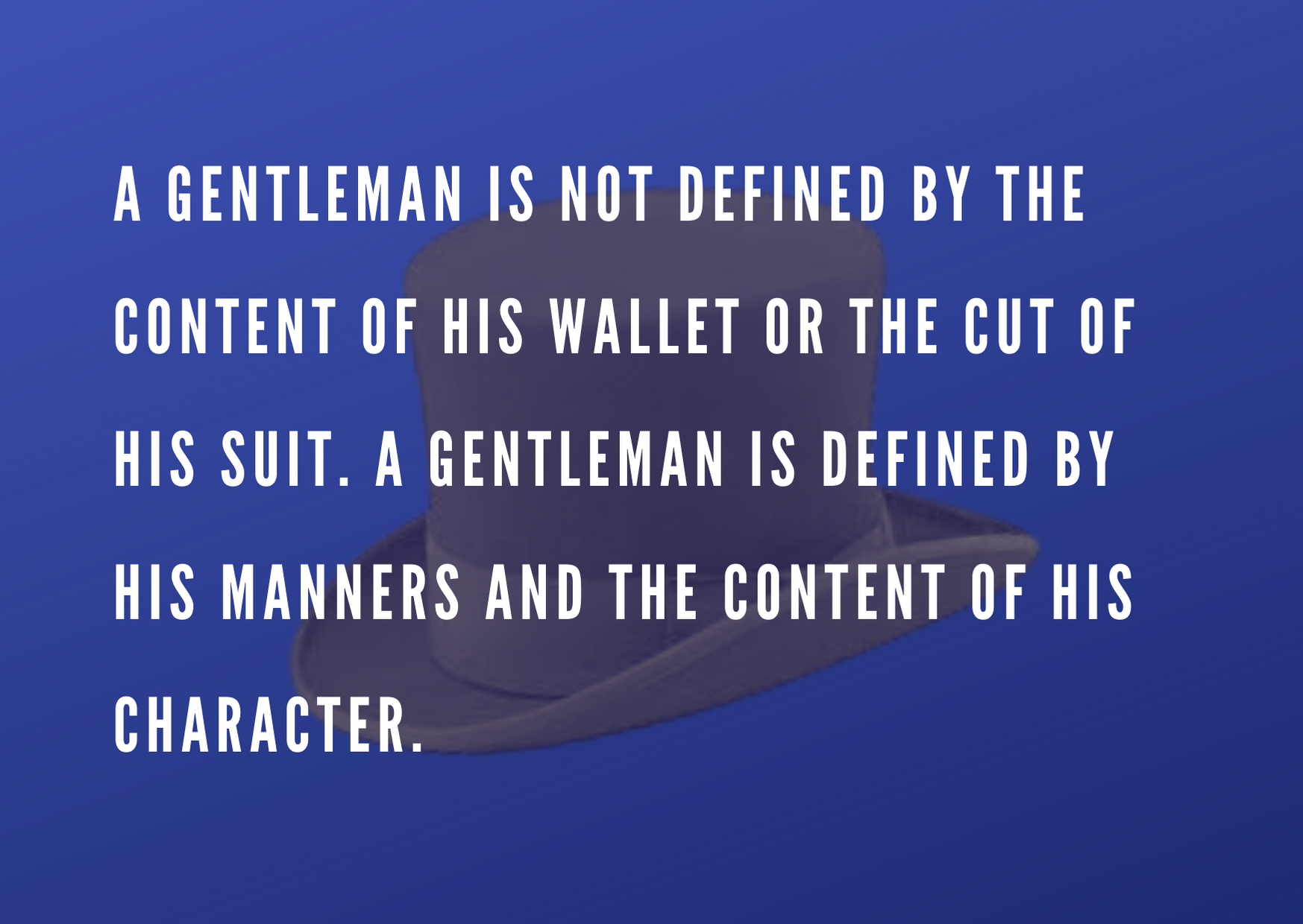 WHAT THE M&A SECTOR CAN LEARN FROM A TRUE GENTLEMAN.